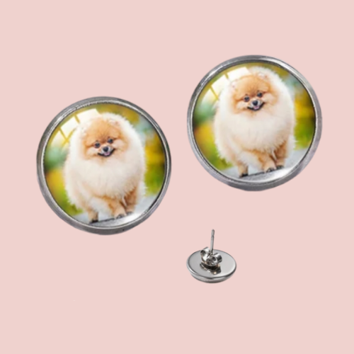 Boucles d'oreilles Pomeranian 1